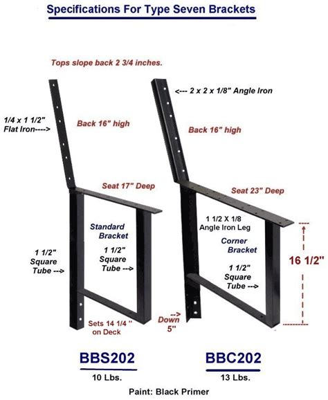 Steel Bench Brackets and Deck Seating 